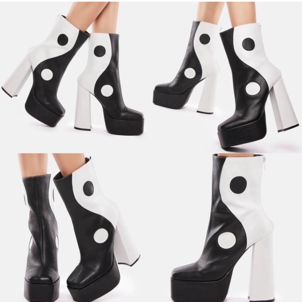 Daisy Street Yin Yang Platform Boots